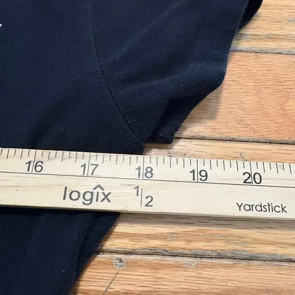 Vintage 2003 Bedazzled Harley Davidson Black Cotton Baby Tee Made in USA Large - Picture 6 of 7